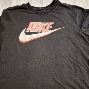 Nike Black T-Shirt with Red Logo